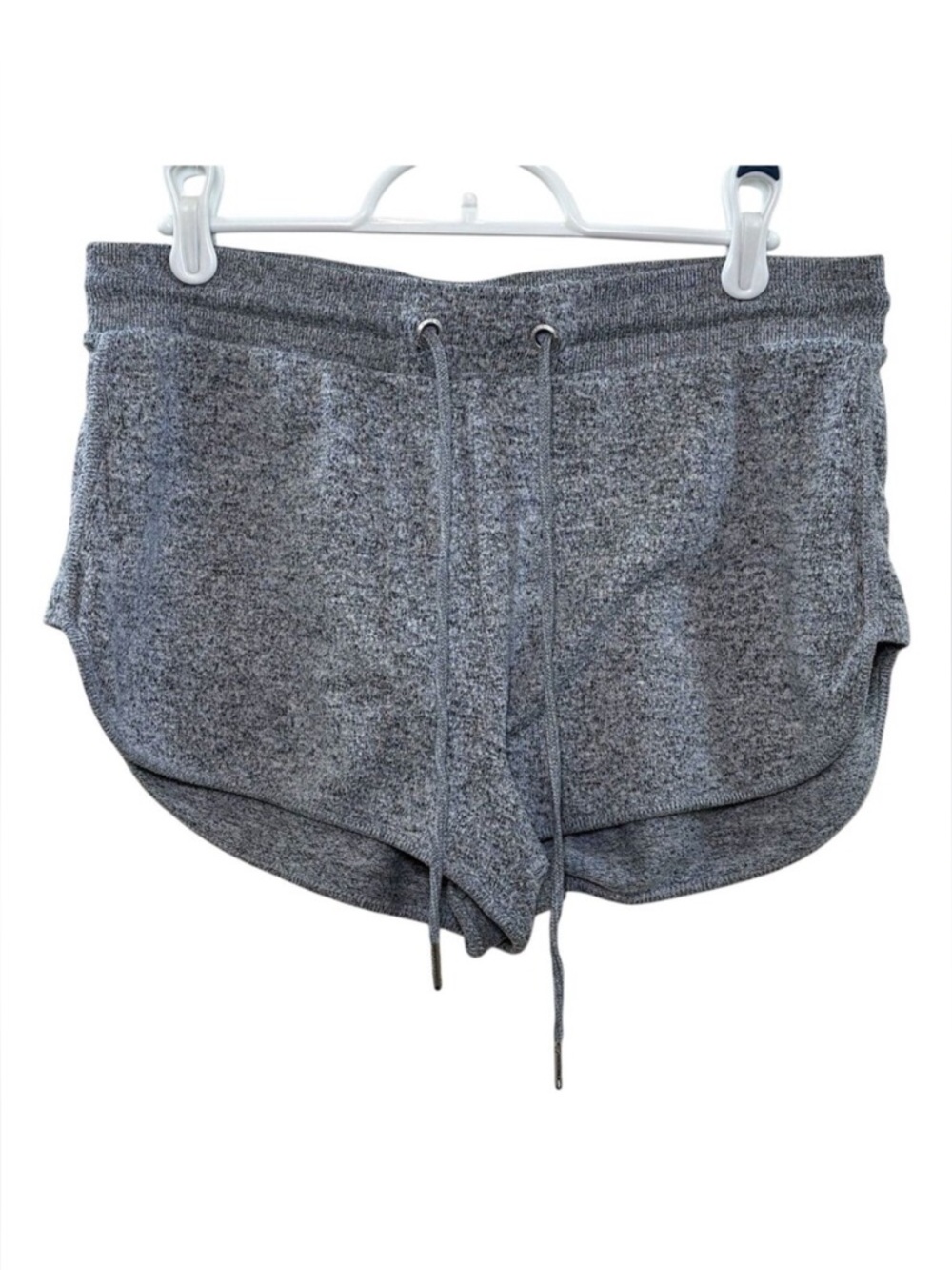 Garage Heathered Knit Dolphin Shorts Lounge Drawstring Gray Size Small